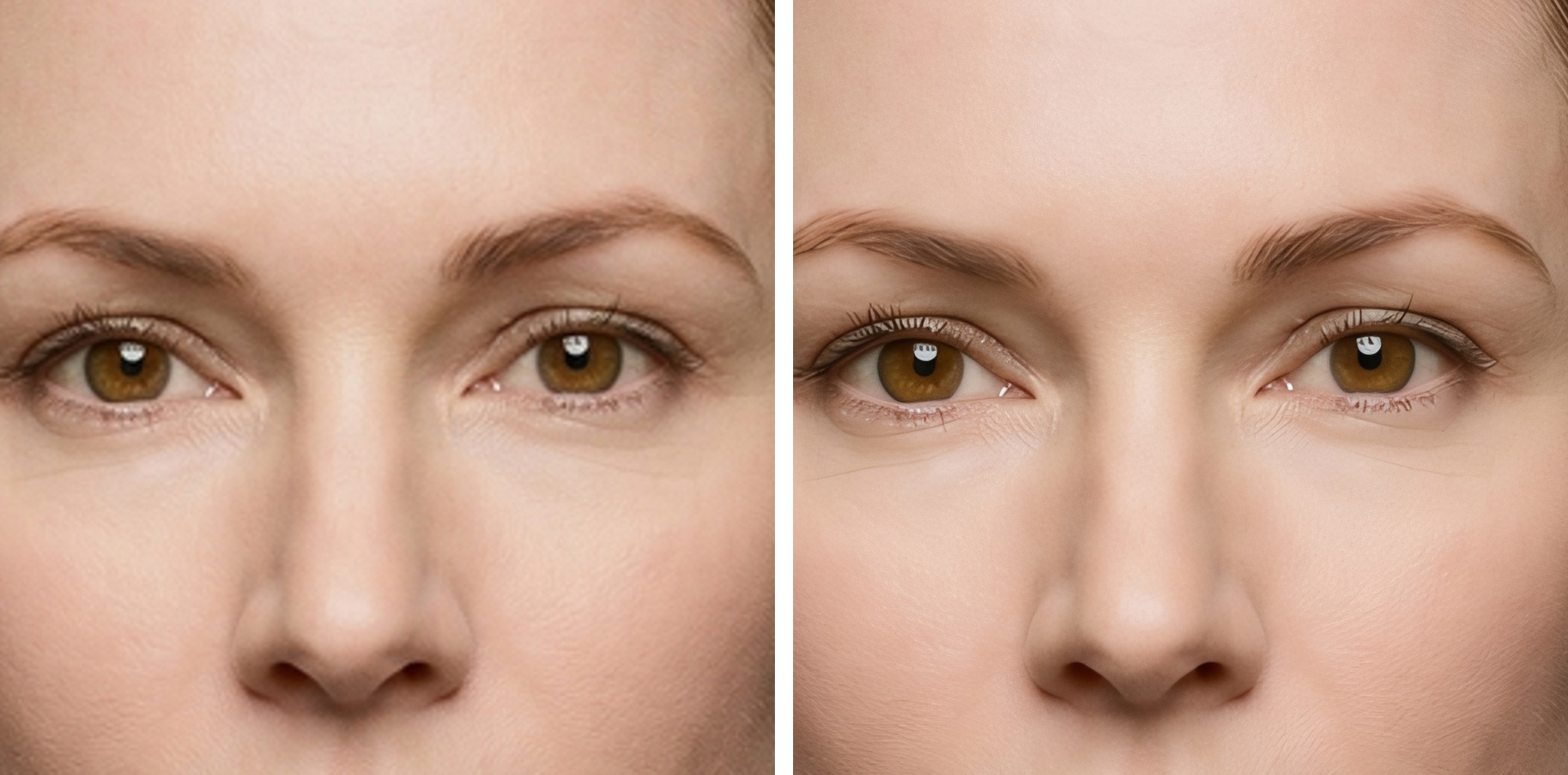 The same crop two ways: stretched and soft on the left, mastered and holding on the right.